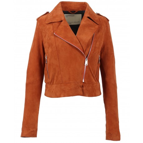 Orange suede biker jacket 2025