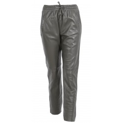 GIFT (REF. 63641) BLACK - GENUINE LEATHER JOGPANTS