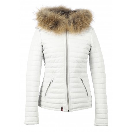 Doudoune avec capuche vrai fourrure Clearance