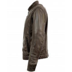 AGENT (REF. 63584 ) MARRON - BLOUSON CUIR VÉRITABLE