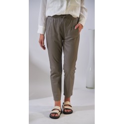 GIFT (REF. 63641) MASTIC - GENUINE LEATHER JOGPANTS