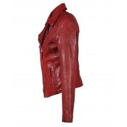 CLIPS (REF. 64095) FIRE -  ASYMETRICAL REFINED JACKET IN GENUINE LEATHER