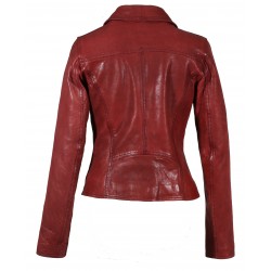 CLIPS (REF. 64095) FIRE -  ASYMETRICAL REFINED JACKET IN GENUINE LEATHER