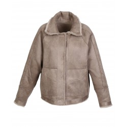 HELEN (REF. 63748) COGNAC - FAUX SHEARLING REVERSIBLE JACKET (100% WOOL)