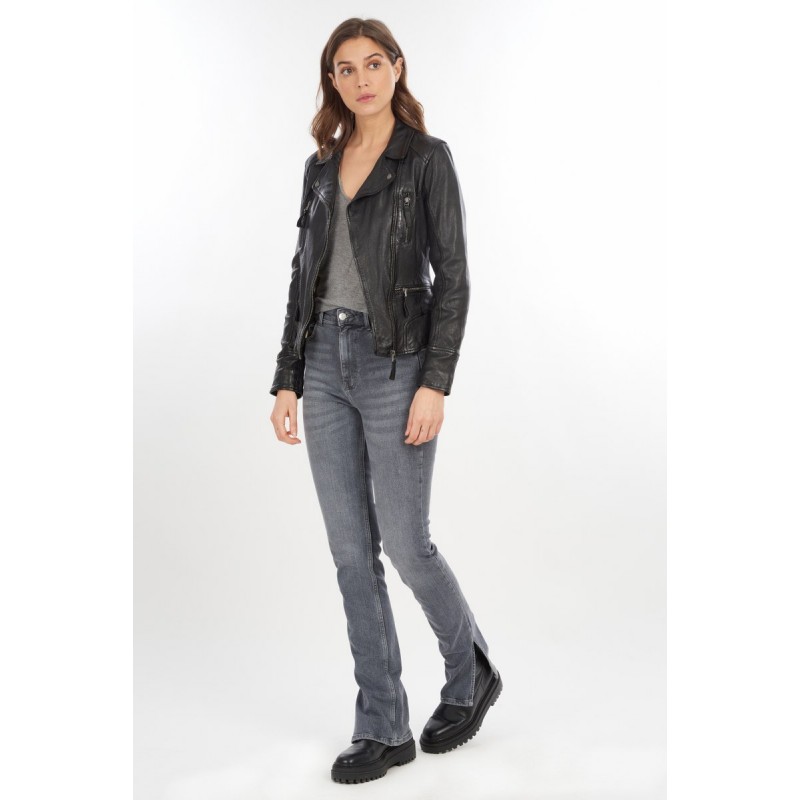 long biker jacket womens