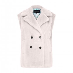 Gilet sans manches en fourrure femme Oakwood kaki - Pallas cuir