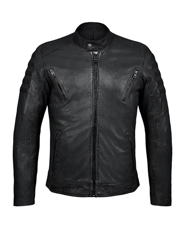 ANARCHY REF. 64602 BLACK GENUINE LEATHER JACKET