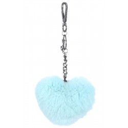 CHARM (REF. 62157) SKY BLUE - FUR HEART LUXURY KEYRING