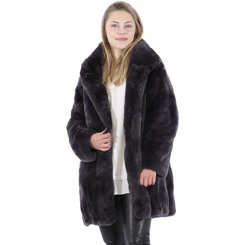 Gris Fonce The Veritable Fourrure 62439 Oakwood Veste Luna IxBxfp
