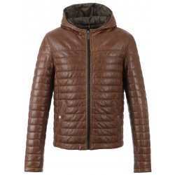 63110 - COGNAC LEATHER JACKET AURELIEN