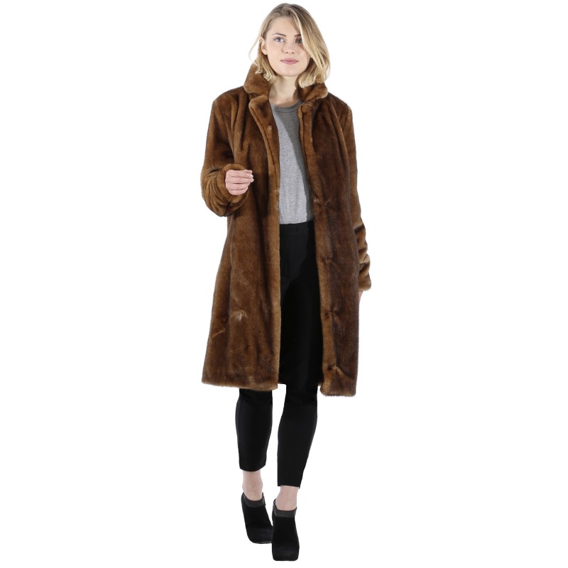 CYBER (REF. 63053) VISON MANTEAU LONG EN FAUSSE FOURRURE A CYBER (REF. 63053) VISON MANTEAU LONG EN FAUSSE FOURRURE A