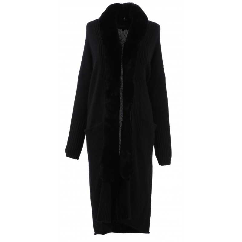 Continental Ref 63066 Noir Gilet Long En Laine Oakwood The Leather Brand