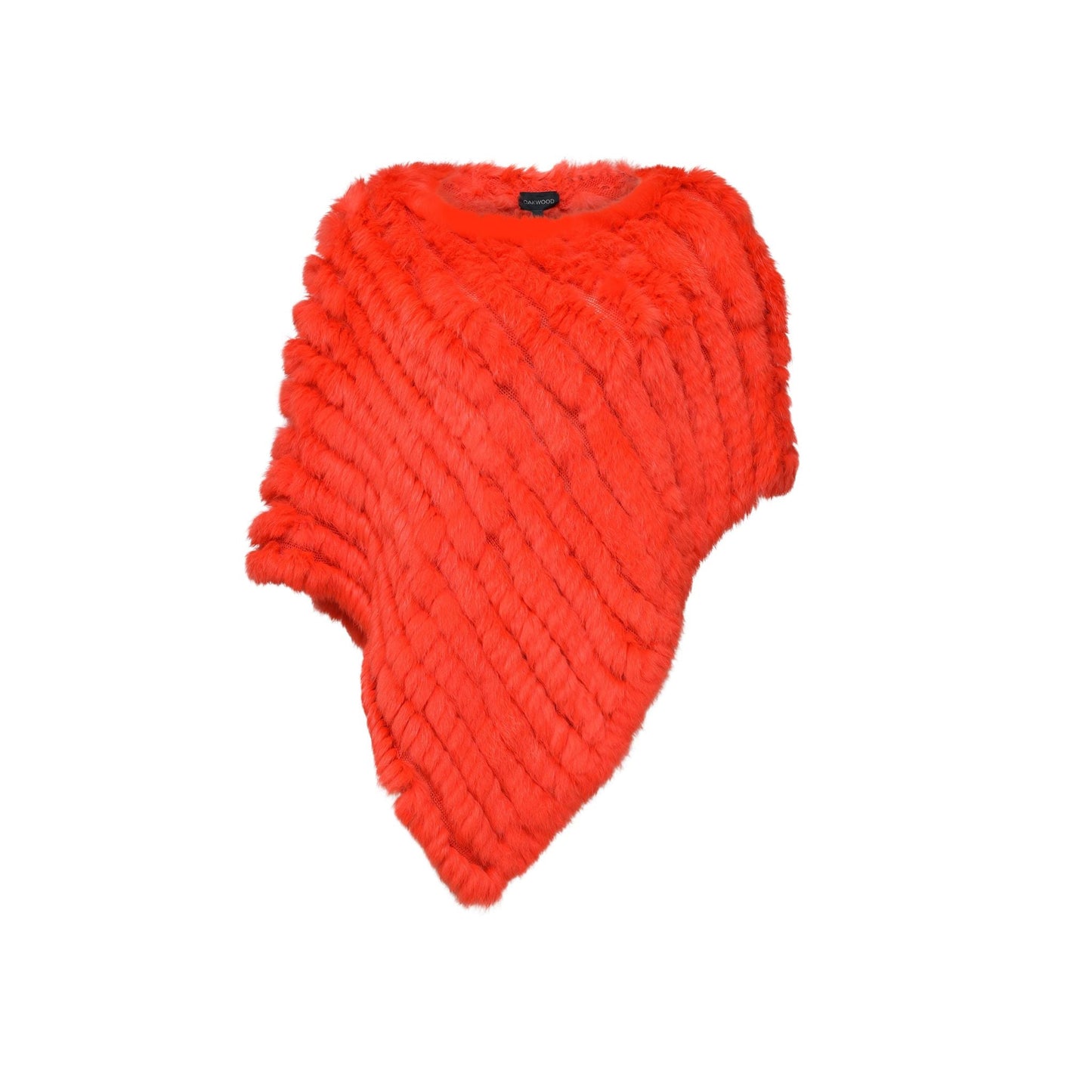 DAVOS (REF. 56034) FEU - PONCHO EN FOURRURE VÉRITABLE OAKWOOD