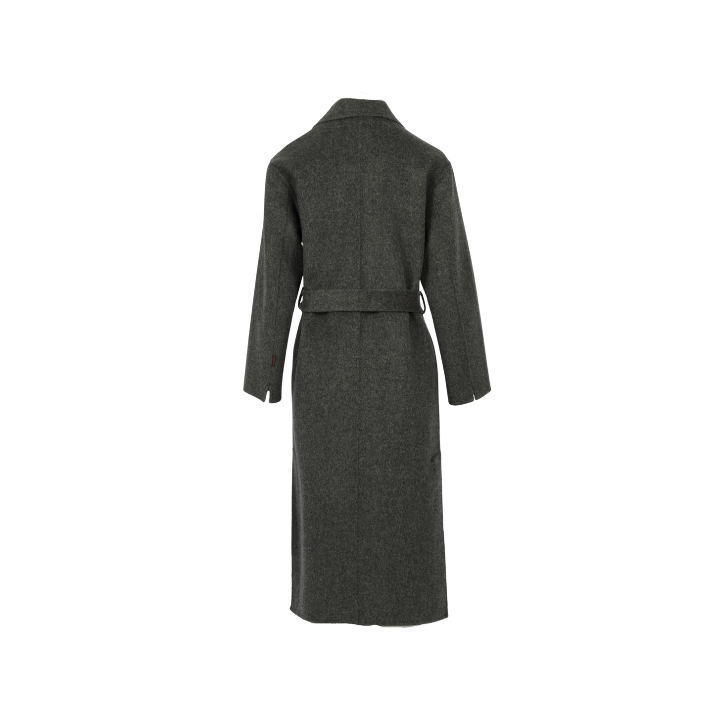 ALLEGORIA (REF. 64303) ANTHRACITE- MANTEAU EN LAINE MELANGEE AVEC CEINTURE A NOUER
