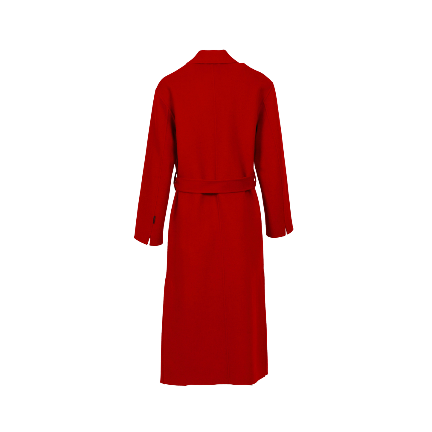 ALLEGORIA (REF. 64303) ROUGE- MANTEAU EN LAINE MELANGEE AVEC CEINTURE A NOUER