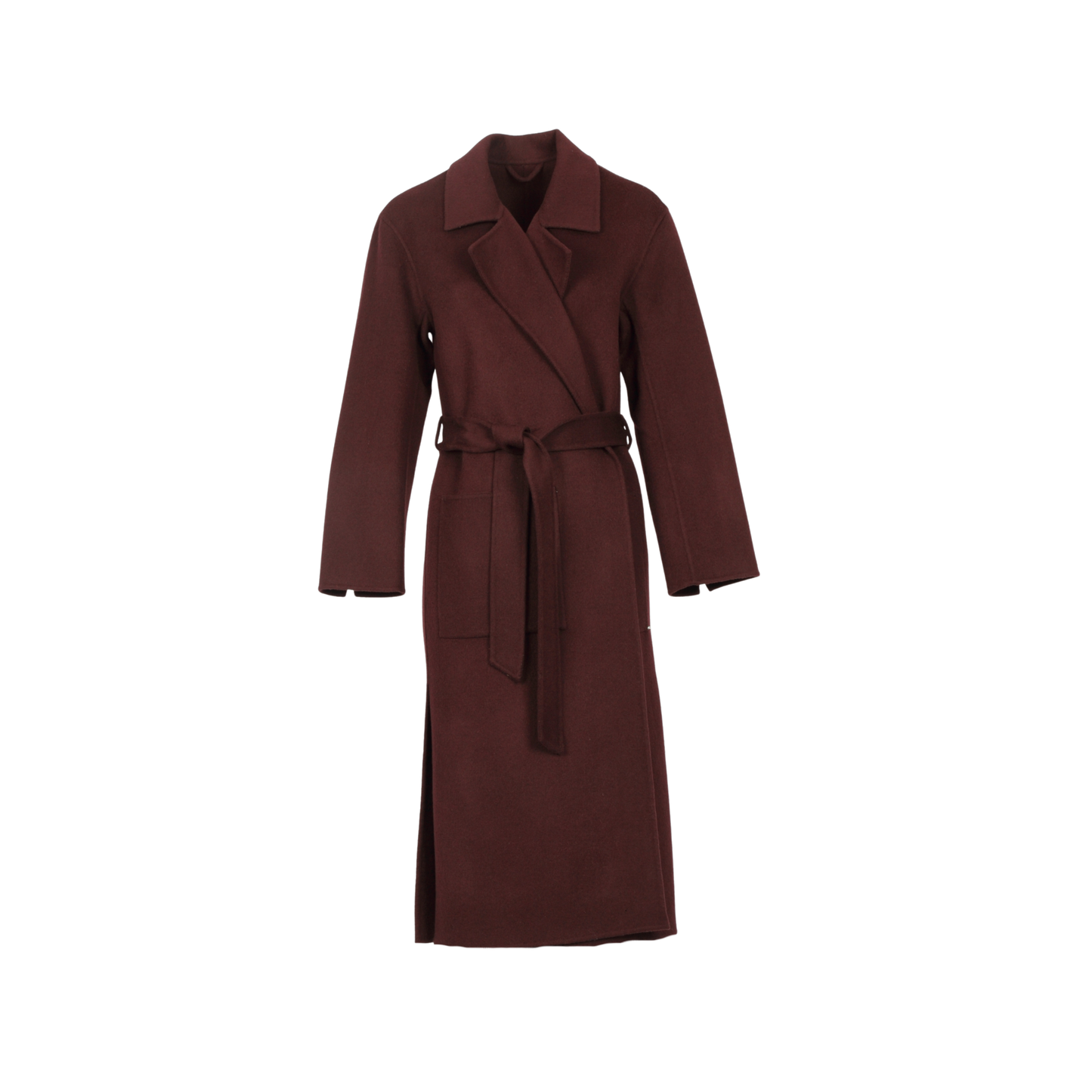 ALLEGORIA (REF. 64303) PORTO- MANTEAU EN LAINE MELANGEE AVEC CEINTURE A NOUER