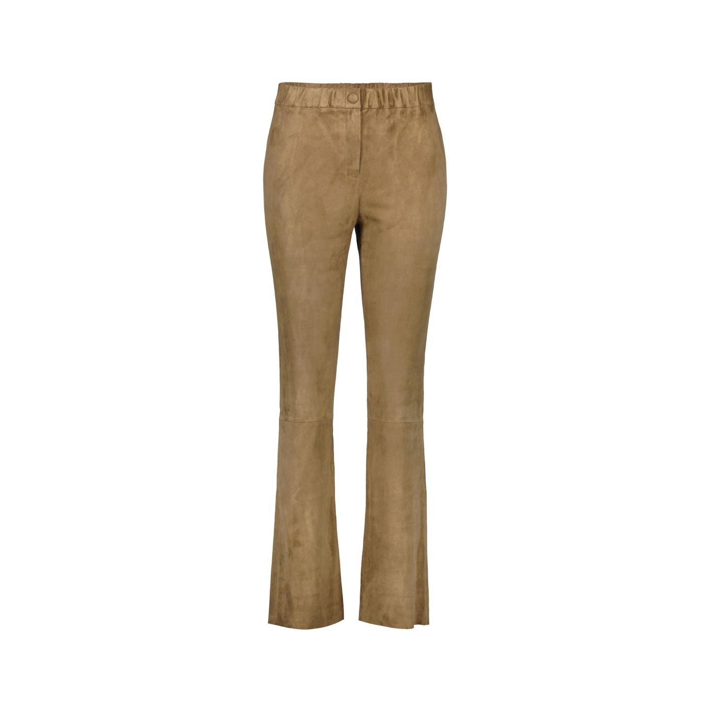 FREYA (REF. 64728) MARRON CLAIR - PANTALON  CUIR DE MOUTON VELOURS STRETCH OAKWOOD