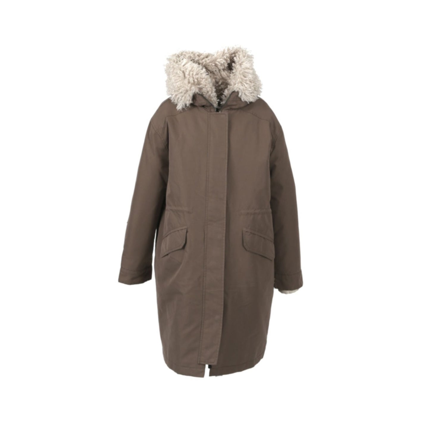 KELLY (REF. 64853) KAKI CLAIR- VESTE LONGUE EN COTON OAKWOOD