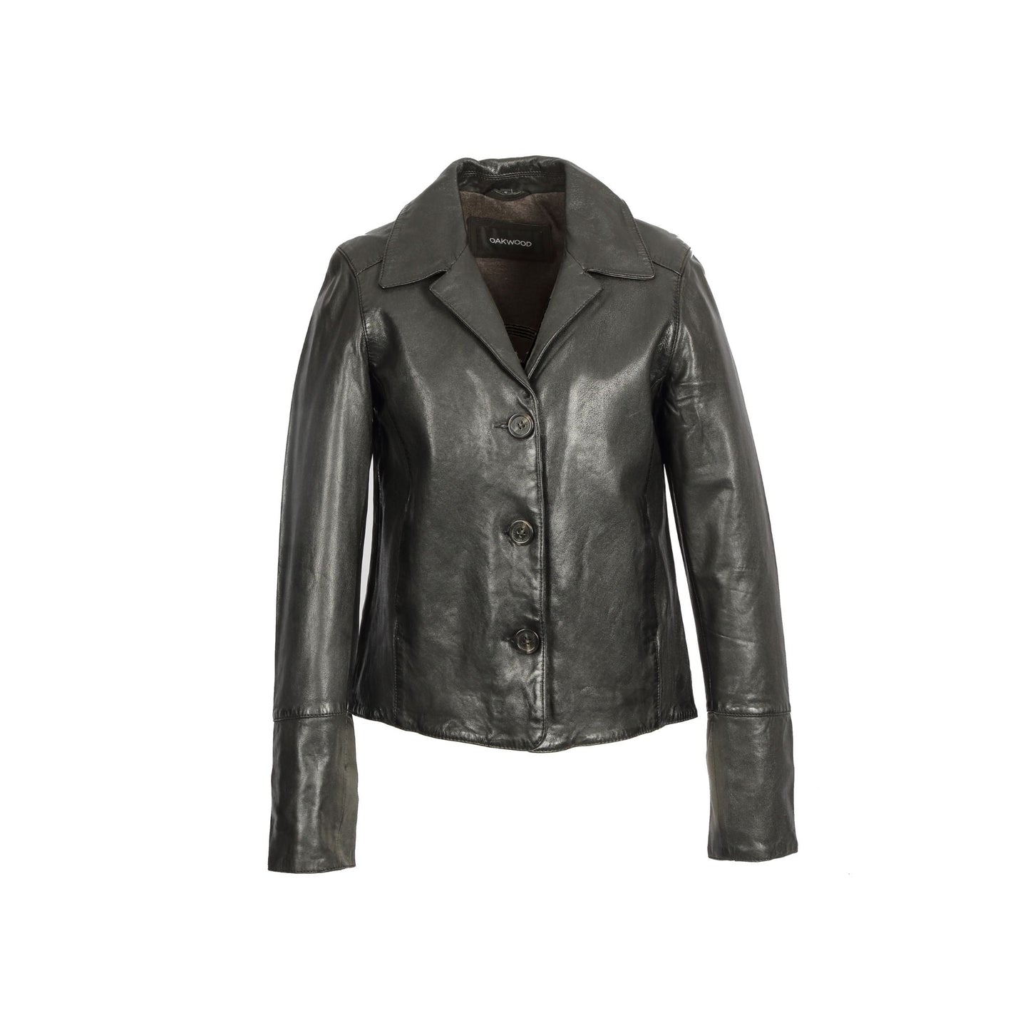 LEXIA (REF. 64966) NOIR- VESTE EN CUIR VÉRITABLE OAKWOOD