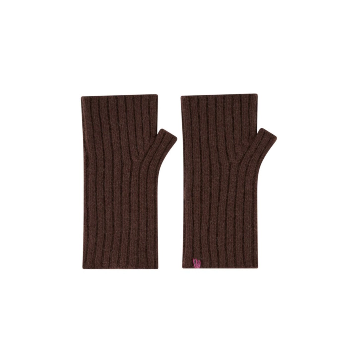 DIVINE (REF. 65165) MARRON FONCE- MITAINES EN CASHMERE OAKWOOD