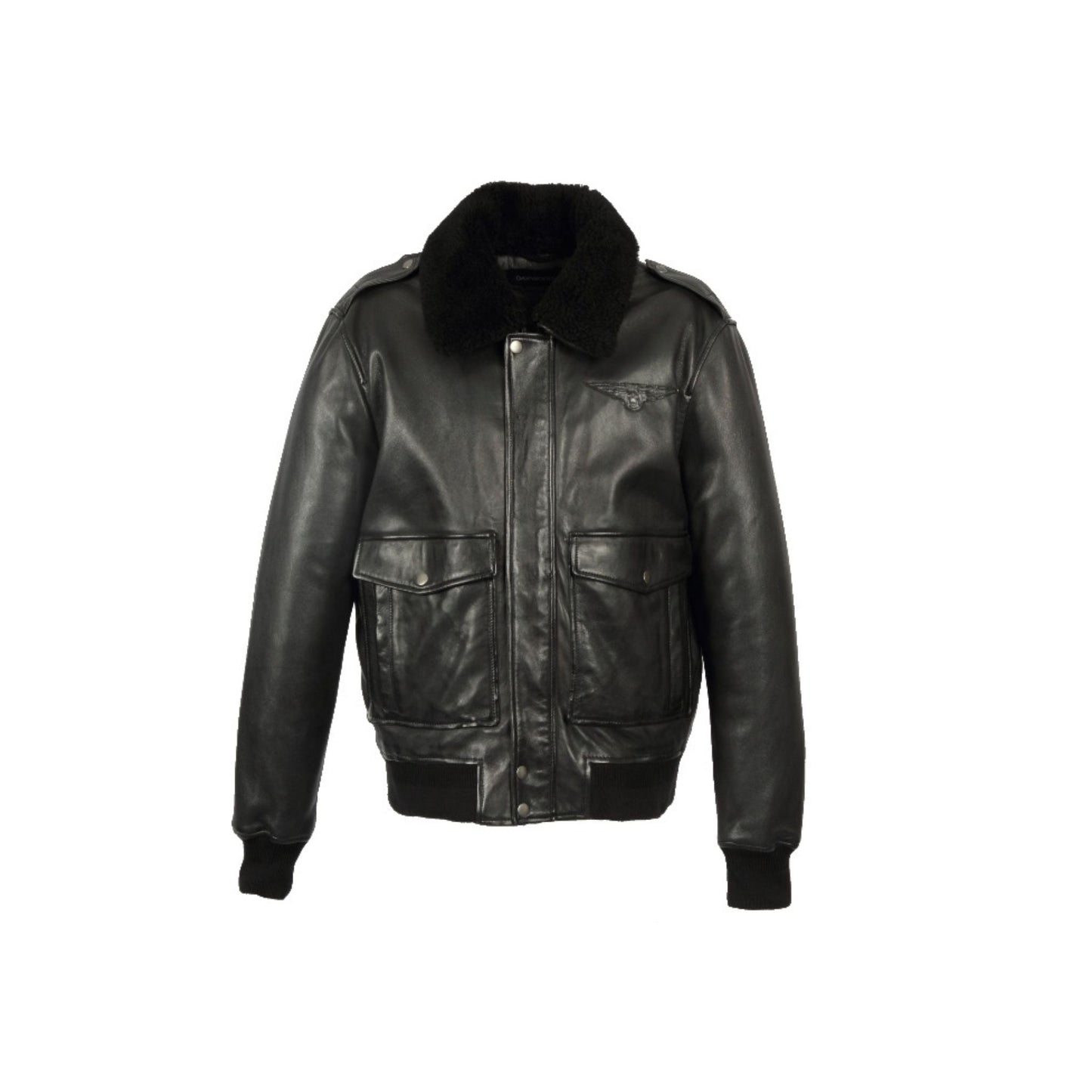 B12 (REF. 65177) NOIR - BLOUSON EN CUIR VÉRITABLE OAKWOOD