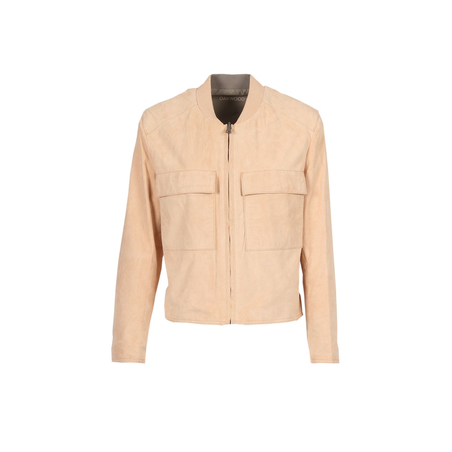 JULIA (REF. 65211) POUDRE-GRIS- BLOUSON EN CUIR DE CHEVRE VELOURS REVERSIBLE