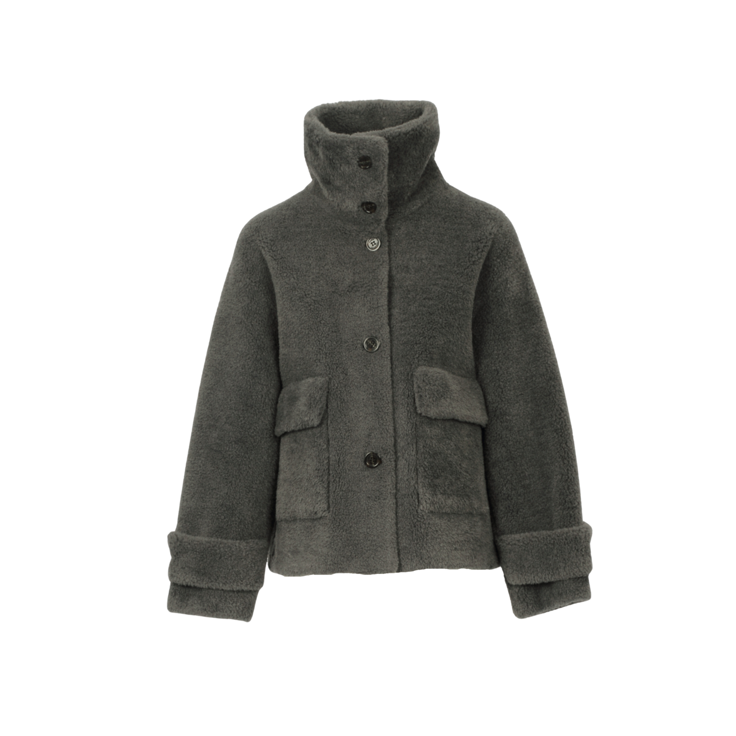ANNE  (REF. 65252) ANTRHACITE - VESTE EN FAUSSE FOURRURE