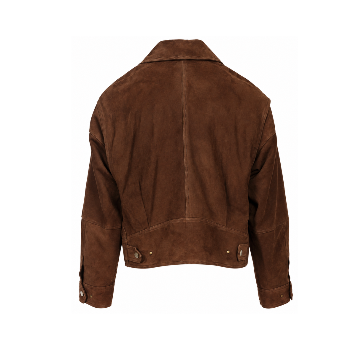 RIVIERA (REF. 65278) CHOCO - BLOUSON EN CUIR DE CHEVRE VELOURS OAKWOOD