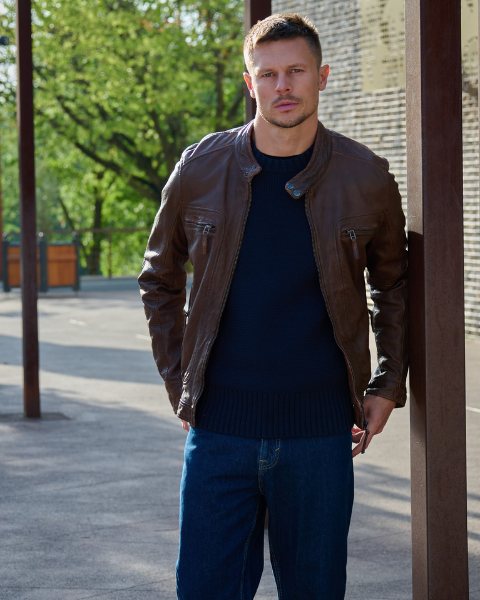 BLOUSON CASEY 60901 MARRON FONCE