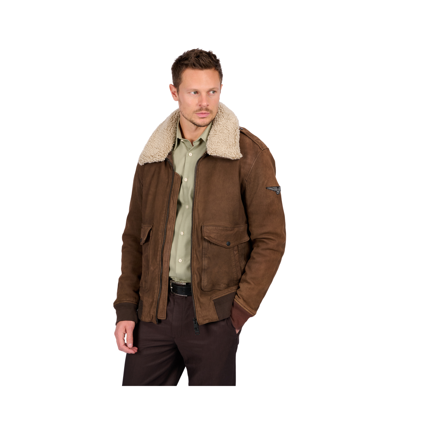 GENNARO (REF. 64948) MARRON FONCE - BLOUSON EN CUIR OAKWOOD