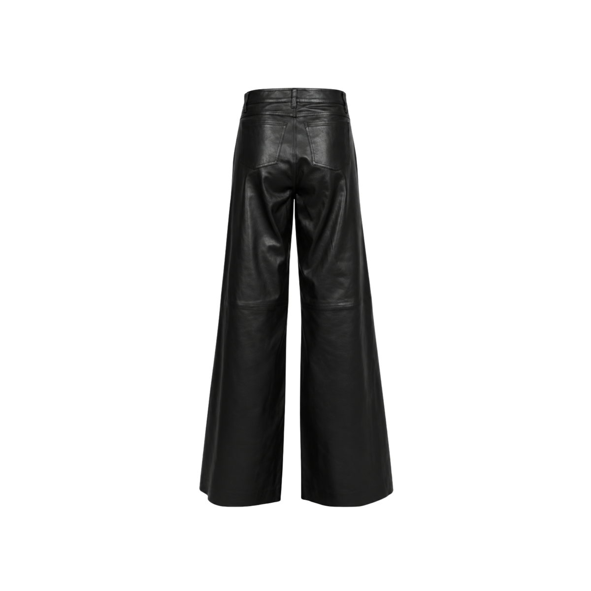 LIZZY (REF. 65340) NOIR- PANTALON LARGE EN CUIR DE MOUTON STRETCH OAKWOOD