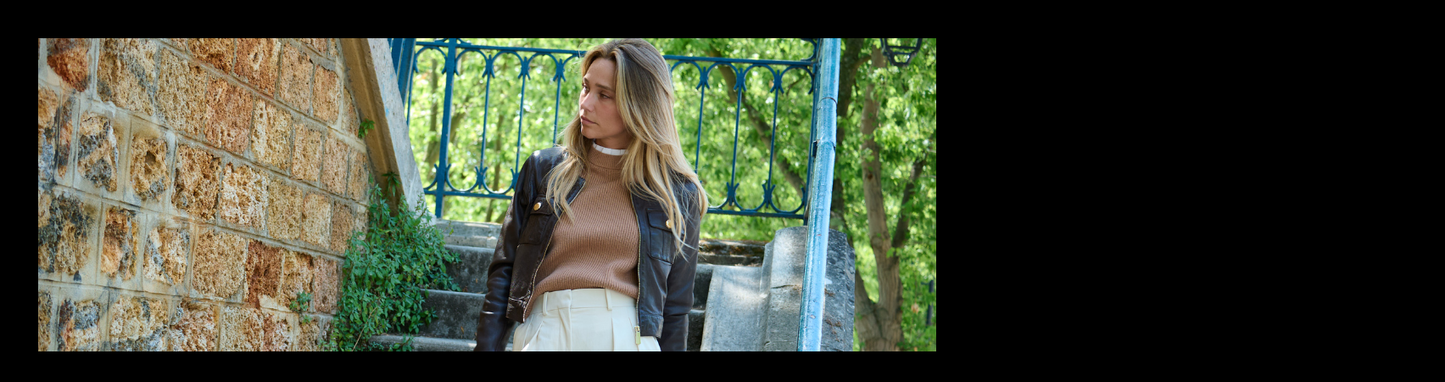 Blouson cuir femme