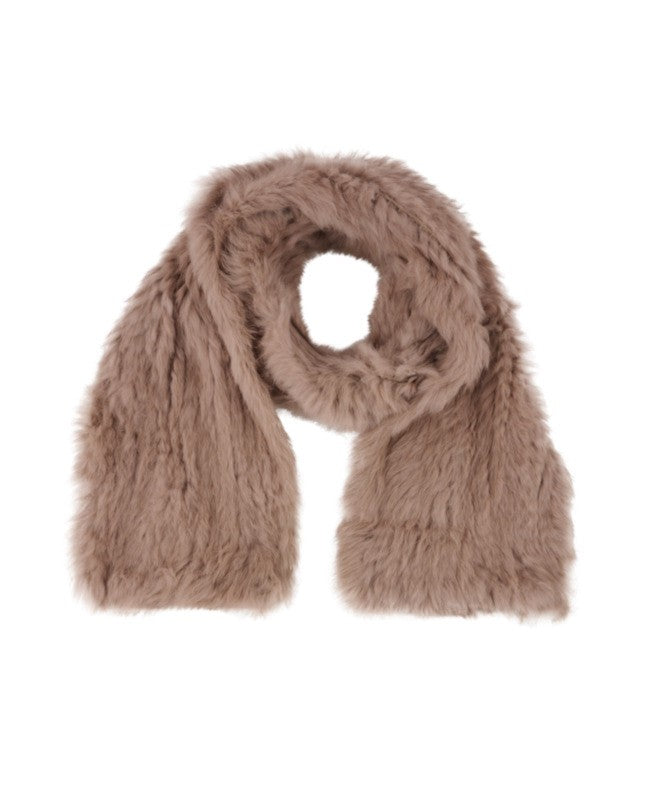 ELSA (REF. 65075) BEIGE FONCE - ECHARPE  EN FOURRURE VERITABLE OAKWOOD